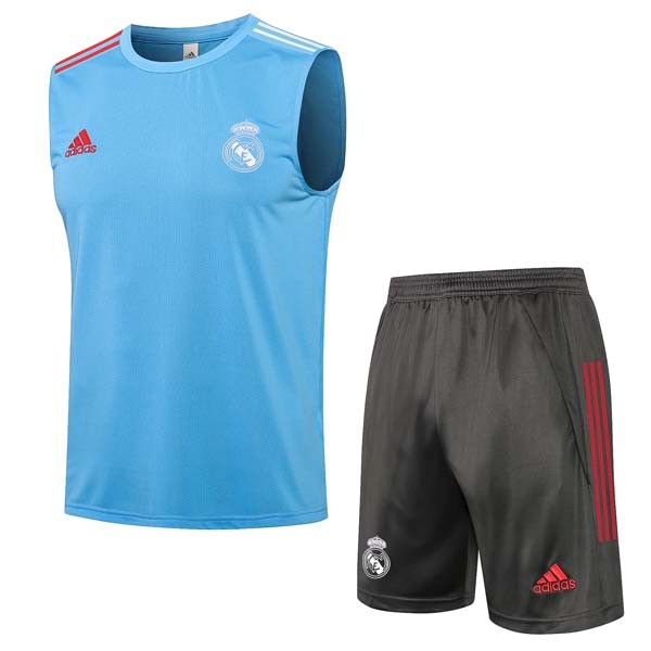 Camiseta Real Madrid Sin Mangas Conjunto Completo 2022 Azul